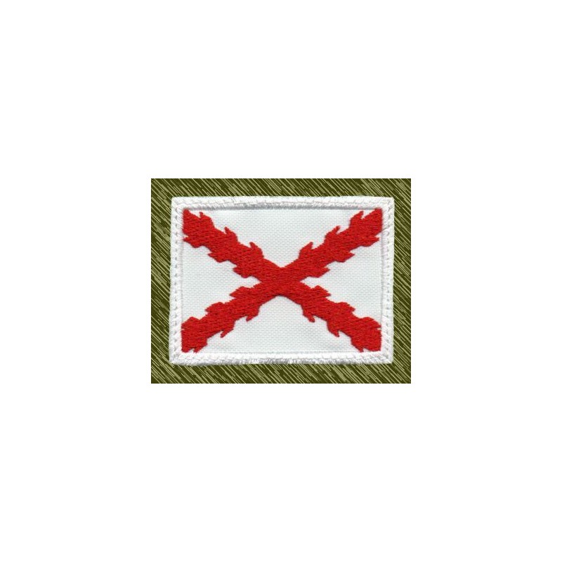parche bordado, bandera borgoña pequeña