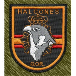 parche bordado, GOR, halcones