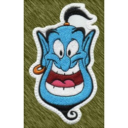 parche bordado, genio aladin, cabeza