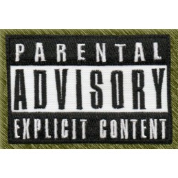 parche bordado, parental advisory