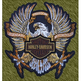 Parche bordado Harley Davidson, águila vintage