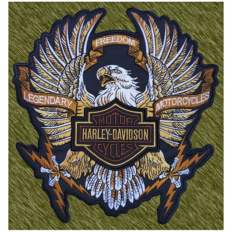 Parche bordado Harley Davidson, águila vintage