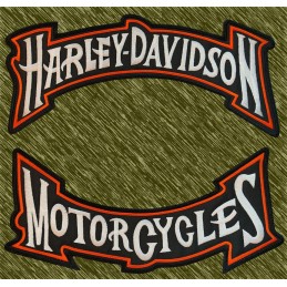 Parches bordados Harley Davidson, rockers para espalda
