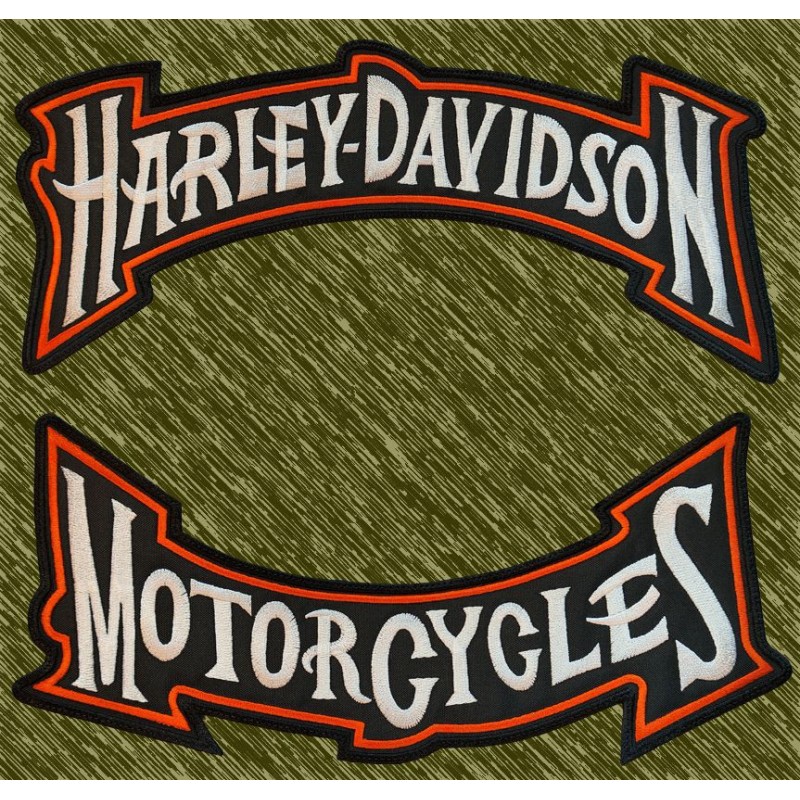 Parches bordados Harley Davidson, rockers para espalda