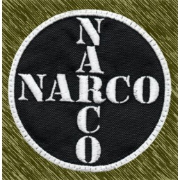 Parche bordado, Narco, redondo