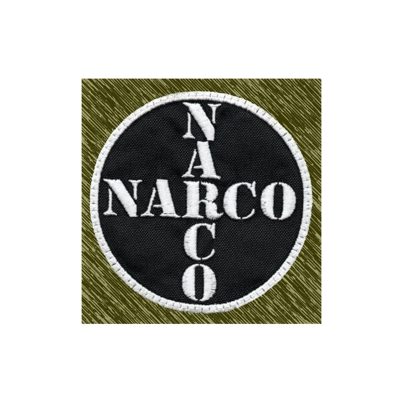 Parche bordado, Narco, redondo