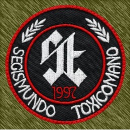 Parche bordado, segismundo toxicómano