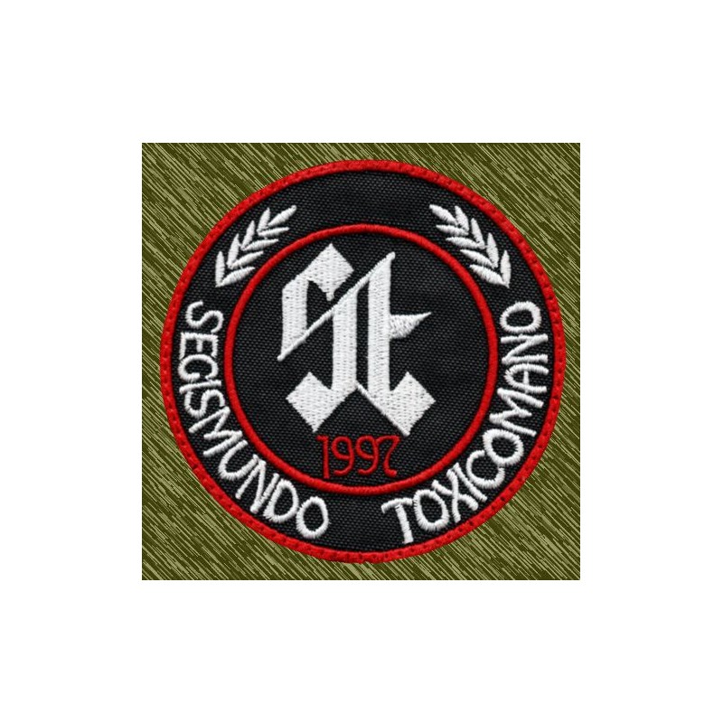 Parche bordado, segismundo toxicómano