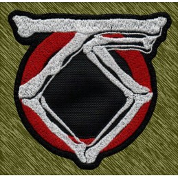 Parche bordado, Twisted Syster, logo huesos redondo