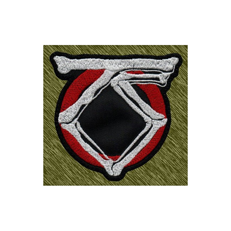 Parche bordado, Twisted Syster, logo huesos redondo