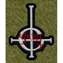 Parche bordado Ghost, logo con nombre
