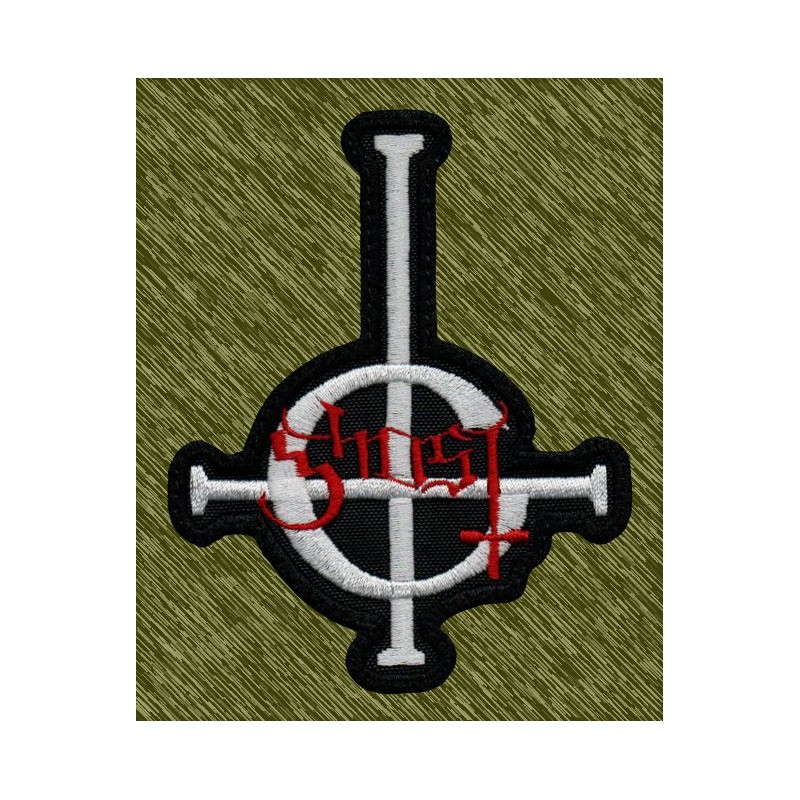 Parche bordado Ghost, logo con nombre