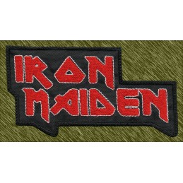 Parche bordado Iron Maiden, letras con borde