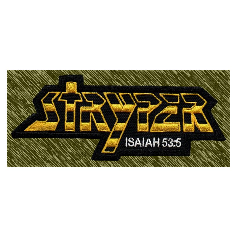 Parche bordado Stryper, Isaiah 53:5