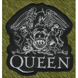 Parche bordado Queen, logo con nombre inferior