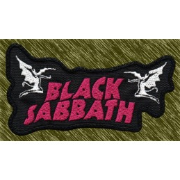 Parche bordado Black Sabbath, letras color