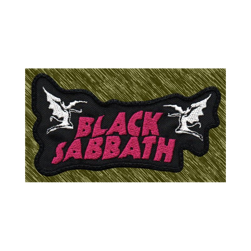 Parche bordado Black Sabbath, letras color