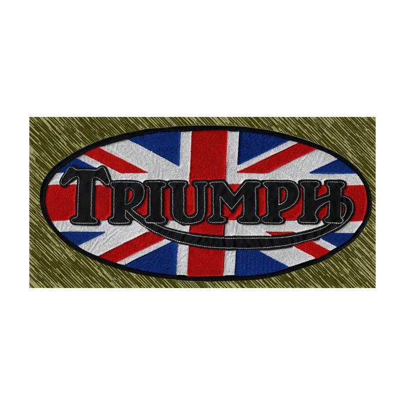 Parche bordado Triumph, bandera para espalda
