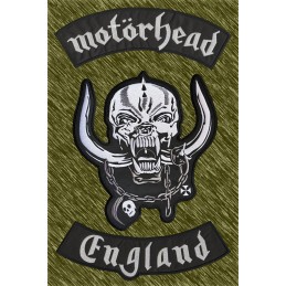 Parche bordado Motorhead England, para espalda