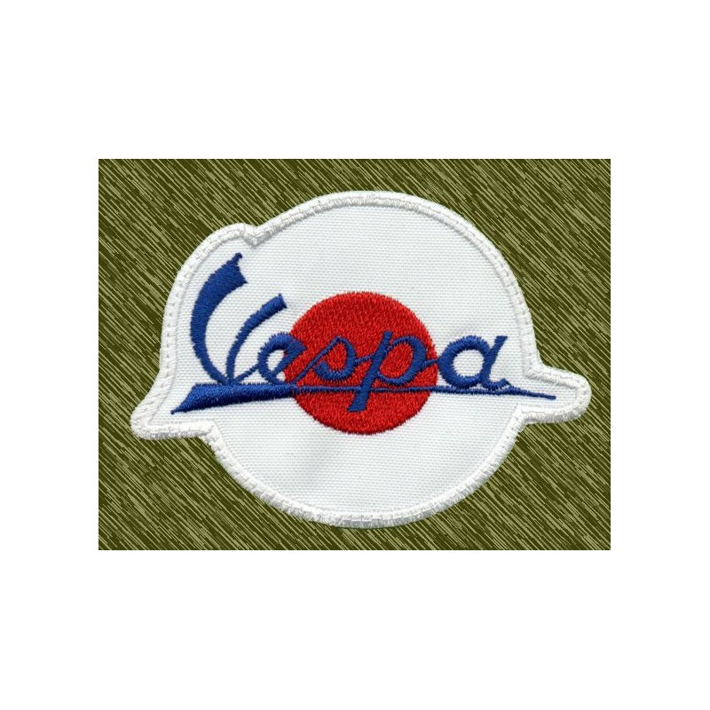 Parche bordado Vespa, fondo blanco