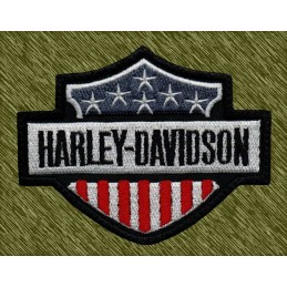 Parche bordado Harley Davidson, bandera