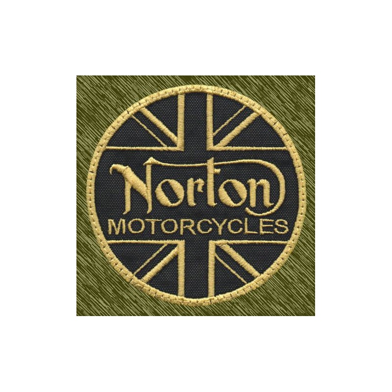 Parche bordado Norton motorcycles, redondo