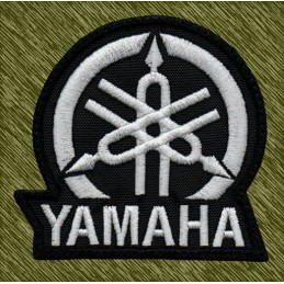 Parche bordado, Yamaha logo blanco