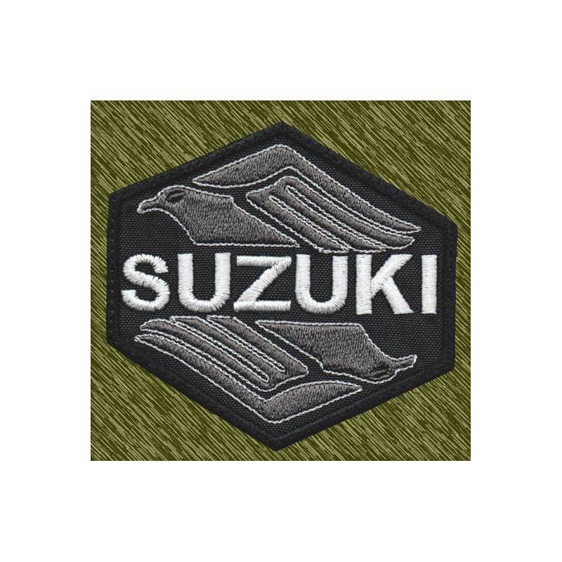 Parche bordado, Suzuki, exágono