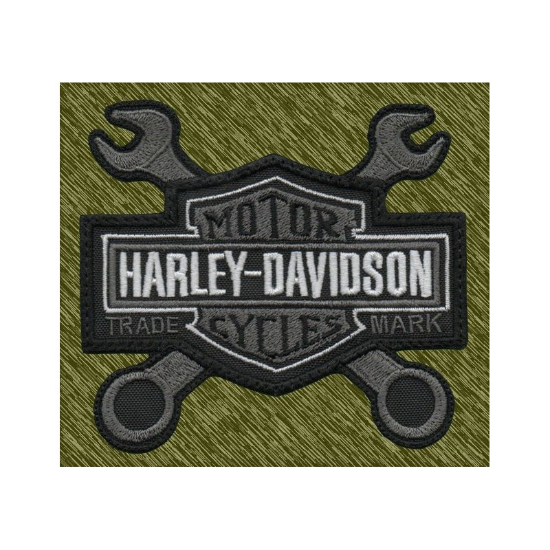 Parche bordado Harley-Davidson con llaves (Termoadhesivo)