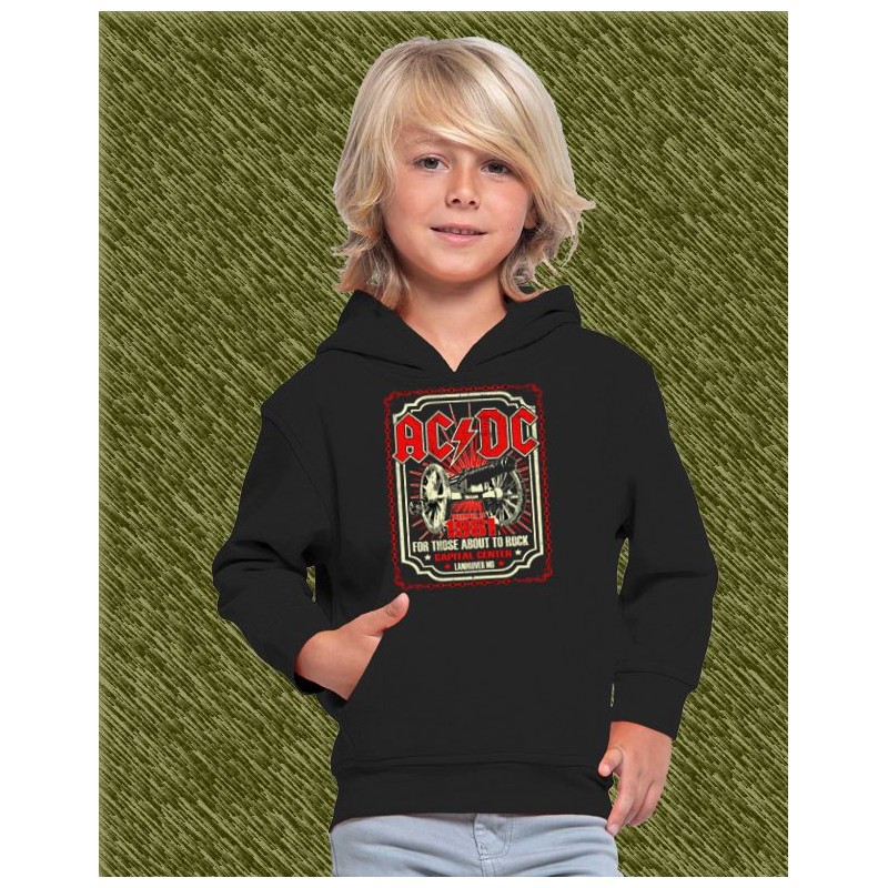 sudadera niño con capucha, AC DC for those about to rock, 1981