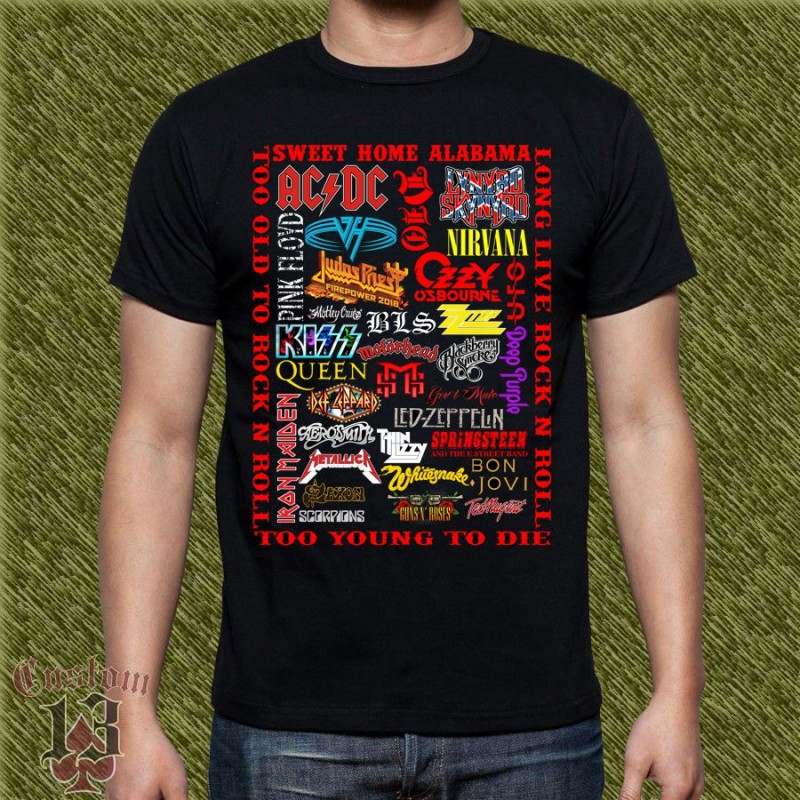 Camiseta Heavy Rock, multigrupos