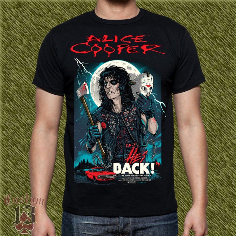 Camiseta Alice cooper, h'es back