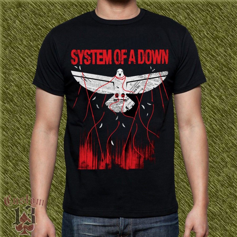 Camiseta System of a down, dove overcome