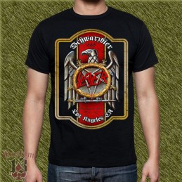 Camiseta Slayer, Schwarzbier Beer 666 Los Angeles CA 666