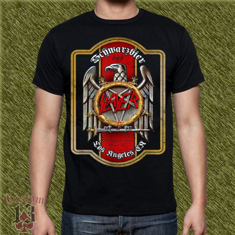 Camiseta Slayer, Schwarzbier Beer 666 Los Angeles CA 666