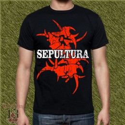 Camiseta Sepultura, logo rojo