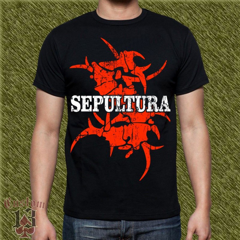 Camiseta Sepultura, logo rojo