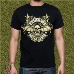 Camiseta Avenged seven fold, estrellas doradas
