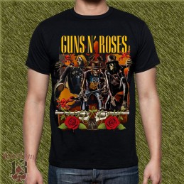 Camiseta Guns n Roses, caricaturas