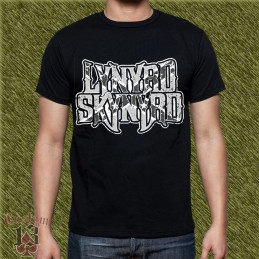 Camiseta Lynyrd Skynyrd, logo gris