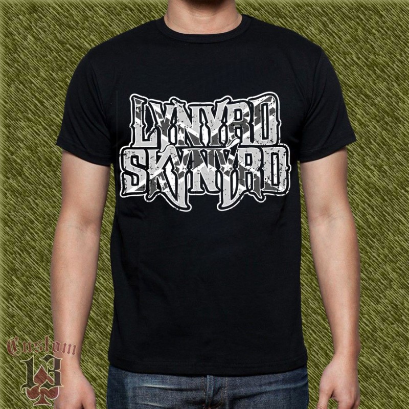Camiseta Lynyrd Skynyrd, logo gris