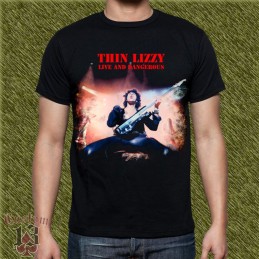 Camiseta Thin Lyzzy, live and dangerous