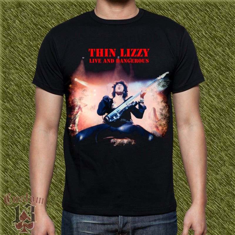 Camiseta Thin Lyzzy, live and dangerous