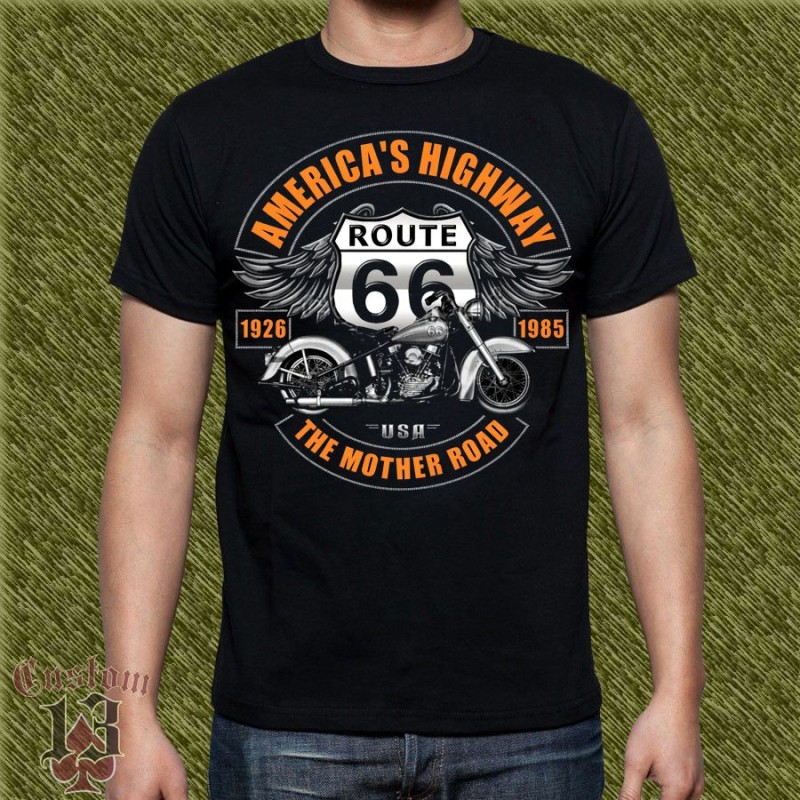 Camiseta americas highway route 66