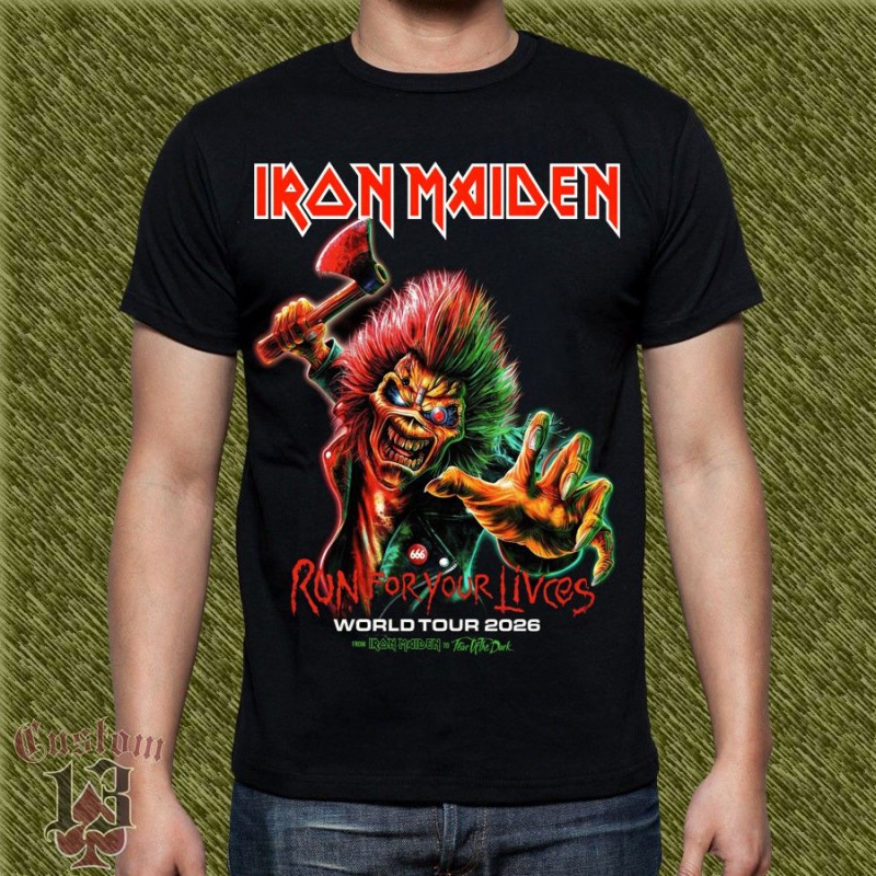 Camiseta Iron Maiden, Run for your lifes