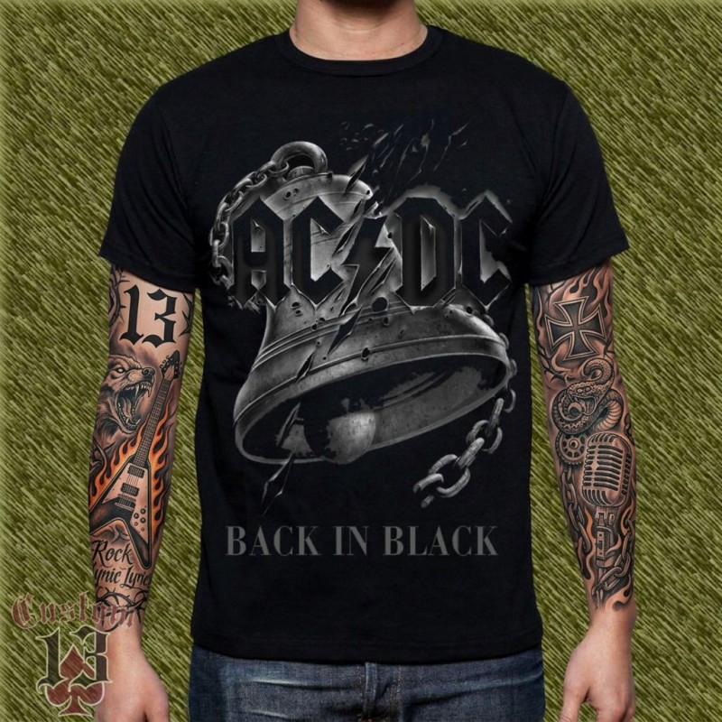 Camiseta AC-DC, back in black campana