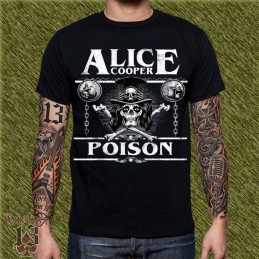 Comprar Camiseta Alice Cooper Poison Negra | Custom 13