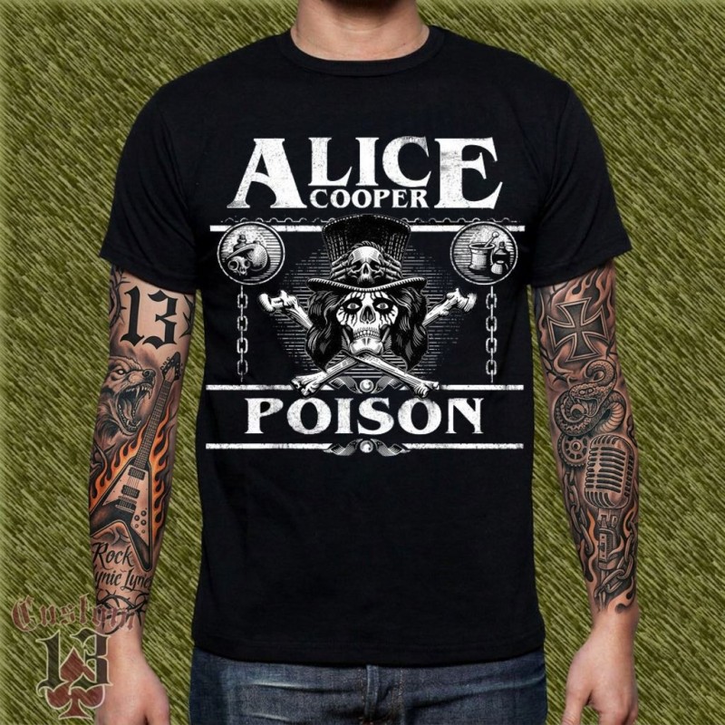 Comprar Camiseta Alice Cooper Poison Negra | Custom 13