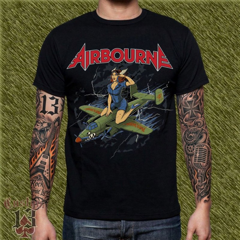 Camiseta Airbourne, pin-up