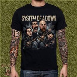 Camiseta caricatura, System of a down